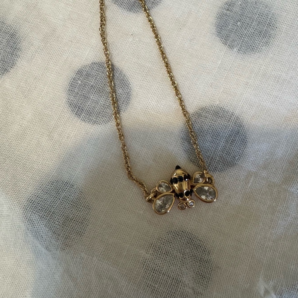 Gold Bee Pendant slider bracelet Kate spade